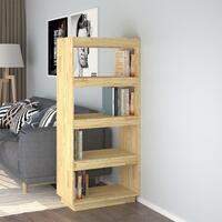 Bogreol/rumdeler 60x35x135 cm massivt fyrretræ