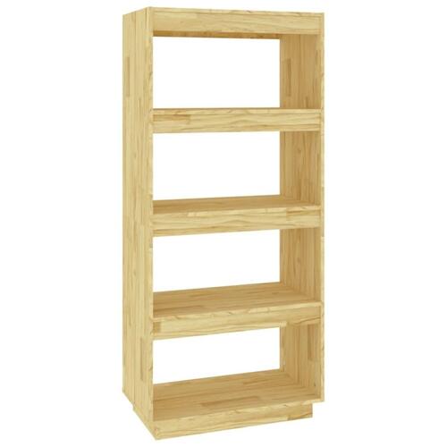 Bogreol/rumdeler 60x35x135 cm massivt fyrretræ