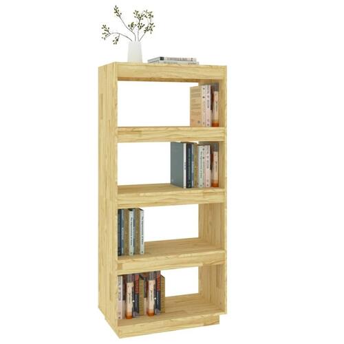 Bogreol/rumdeler 60x35x135 cm massivt fyrretræ