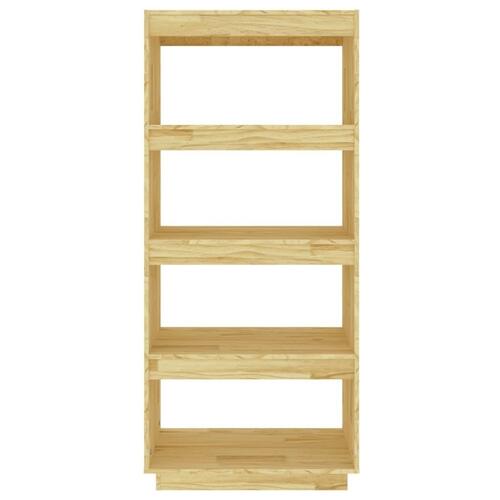Bogreol/rumdeler 60x35x135 cm massivt fyrretræ