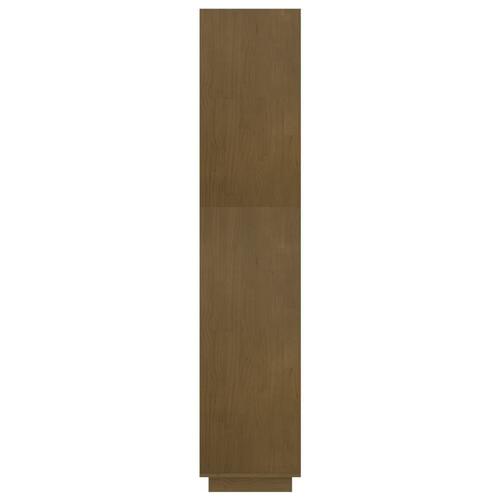 Bogreol/rumdeler 80x35x167 cm massivt fyrretræ gyldenbrun