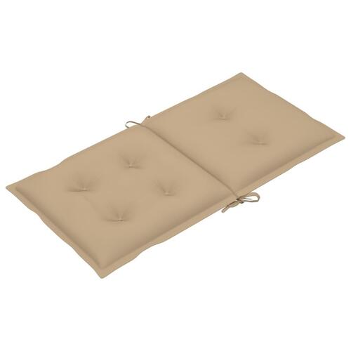 Hynder til havestol 6 stk. 100x50x7 cm beige