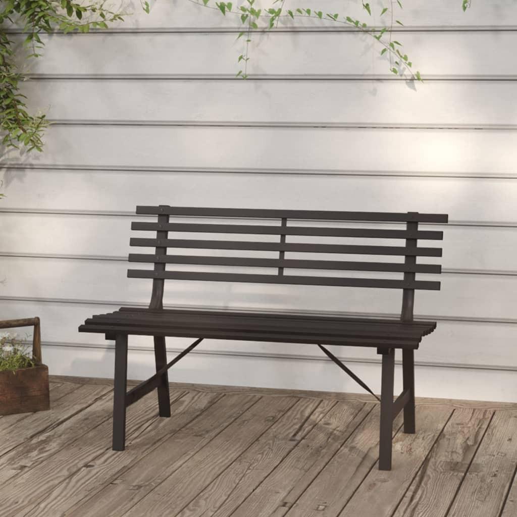 Havebænk 110 cm stål sort