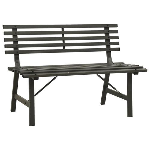 Havebænk 110 cm stål sort