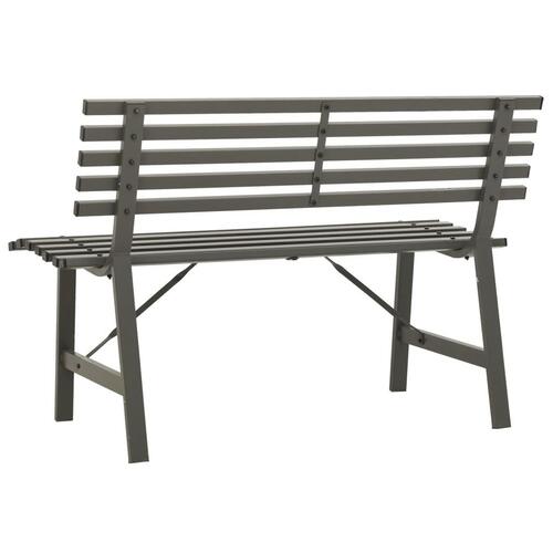 Havebænk 110 cm stål sort