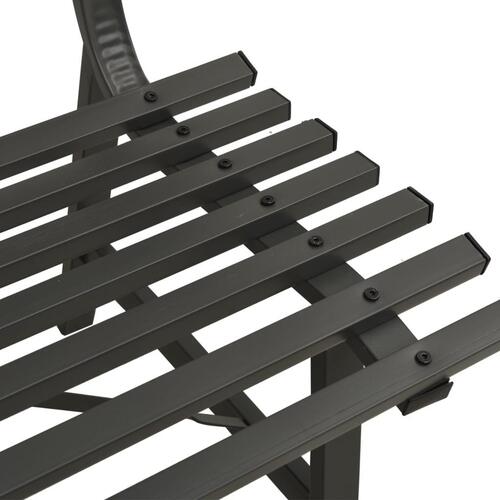 Havebænk 110 cm stål sort
