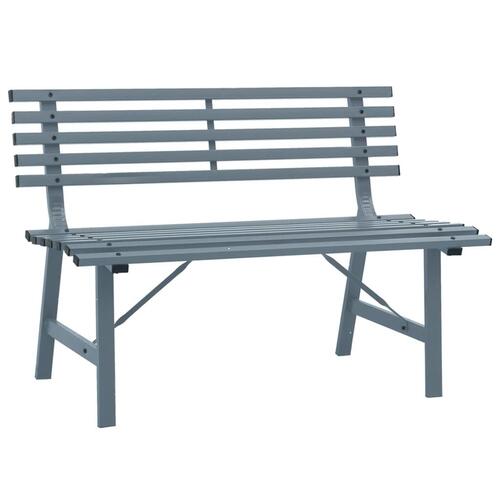 Havebænk 110 cm stål grå