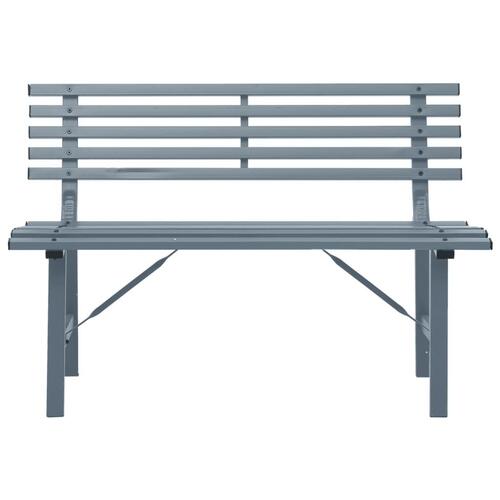 Havebænk 110 cm stål grå