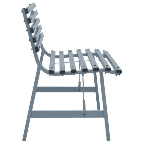 Havebænk 110 cm stål grå