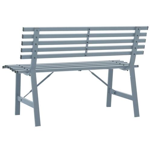 Havebænk 110 cm stål grå