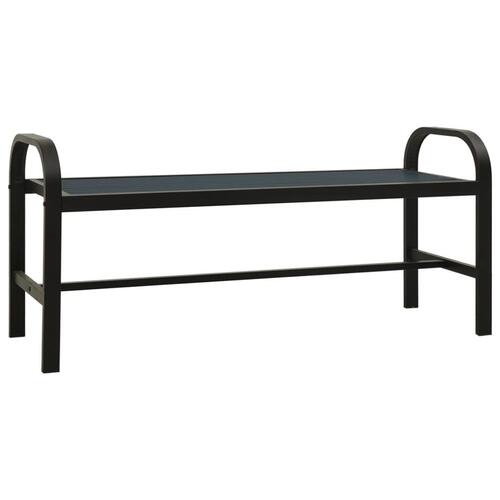 Havebænk 124,5 cm stål og WPC sort