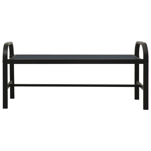 Havebænk 124,5 cm stål og WPC sort