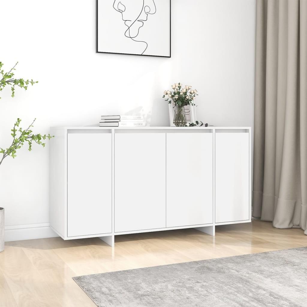 Skænk 135x41x75 cm spånplade hvid