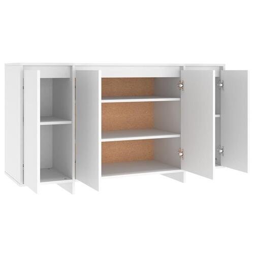 Skænk 135x41x75 cm konstrueret træ hvid