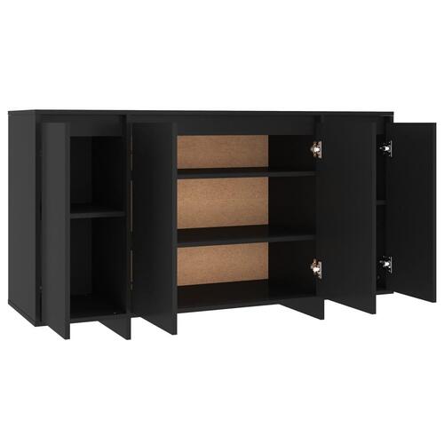 Skænk 135x41x75 cm konstrueret træ sort