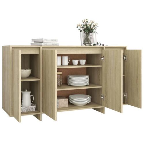 Skænk 135x41x75 cm konstrueret træ sonoma-eg