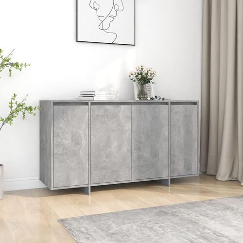 Skænk 135x41x75 cm konstrueret træ betongrå