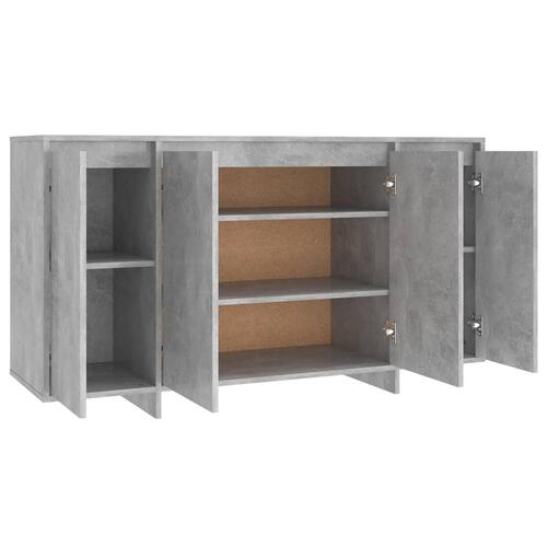 Skænk 135x41x75 cm konstrueret træ betongrå