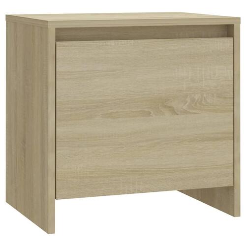 Sengebord 45x34x44,5 cm spånplade sonoma-egetræsfarve