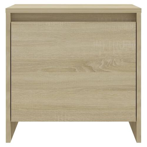 Sengebord 45x34x44,5 cm spånplade sonoma-egetræsfarve