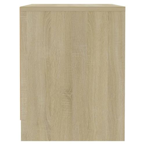 Sengebord 45x34x44,5 cm spånplade sonoma-egetræsfarve