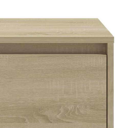 Sengebord 45x34x44,5 cm spånplade sonoma-egetræsfarve