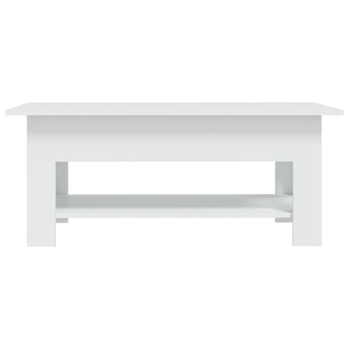 Sofabord 102x55x42 cm konstrueret træ hvid