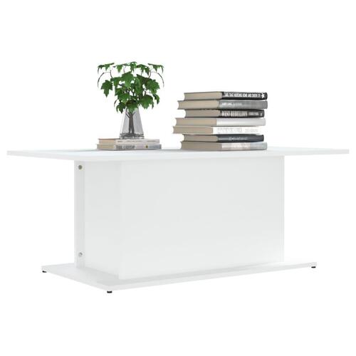 Sofabord 102x55,5x40 cm konstrueret træ hvid