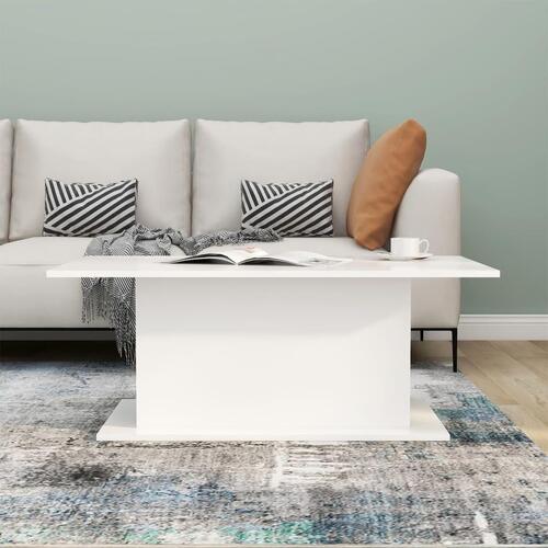 Sofabord 102x55,5x40 cm konstrueret træ hvid