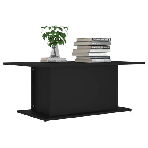 Sofabord 102x55,5x40 cm konstrueret træ sort
