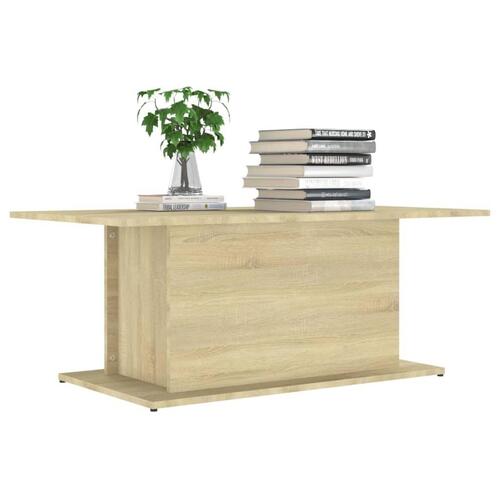 Sofabord 102x55,5x40 cm konstrueret træ sonoma-eg