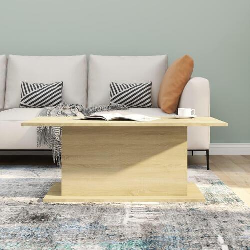 Sofabord 102x55,5x40 cm konstrueret træ sonoma-eg