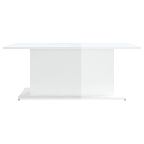 Sofabord 102x55,5x40 cm konstrueret træ hvid højglans