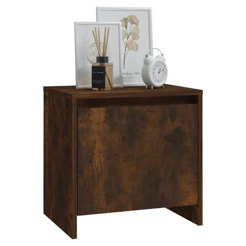Sengeborde 2 stk. 45x34x44,5 cm spånplade røget egetræsfarve