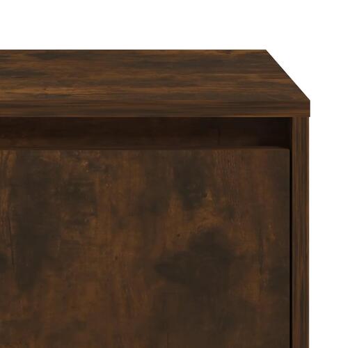 Sengeborde 2 stk. 45x34x44,5 cm spånplade røget egetræsfarve