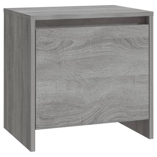 Sengebord 45x34x44,5 cm spånplade grå sonoma-eg