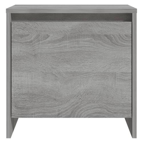 Sengebord 45x34x44,5 cm spånplade grå sonoma-eg