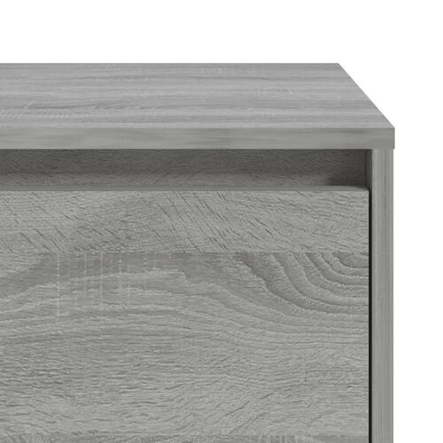 Sengebord 45x34x44,5 cm spånplade grå sonoma-eg