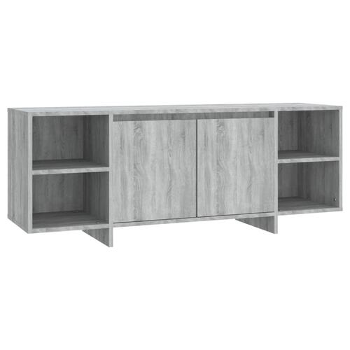 Tv-bord 130x35x50 cm spånplade grå sonoma-eg