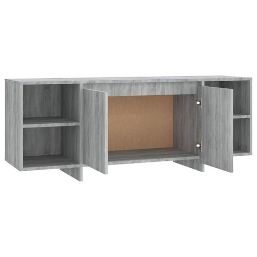 Tv-bord 130x35x50 cm spånplade grå sonoma-eg