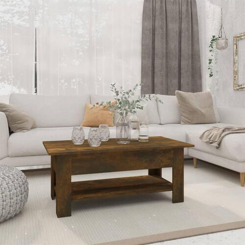 Sofabord 102x55x42 cm konstrueret træ røget egetræsfarve