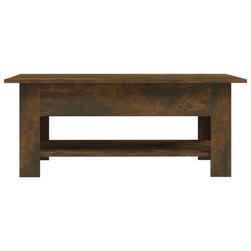 Sofabord 102x55x42 cm konstrueret træ røget egetræsfarve