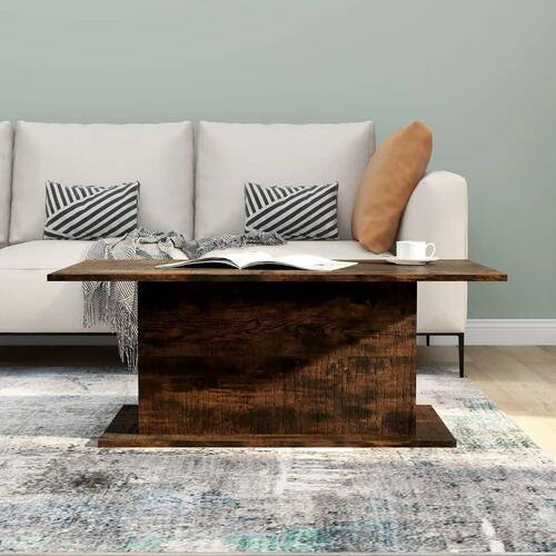 Sofabord 102x55,5x40 cm konstrueret træ røget egetræsfarve