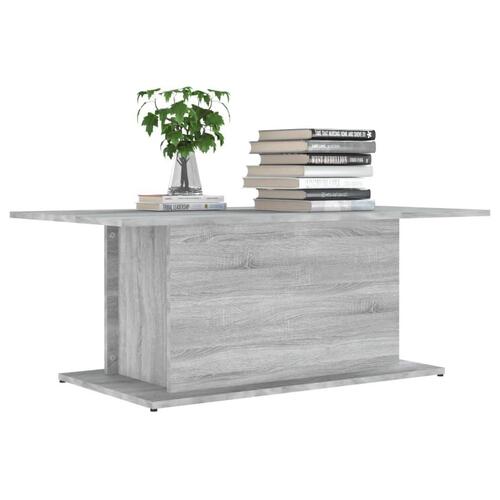 Sofabord 102x55,5x40 cm spånplade grå sonoma-eg