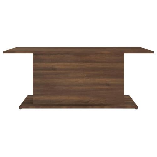 Sofabord 102x55,5x40 cm konstrueret træ brun egetræsfarve