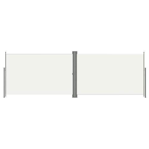 Sammenrullelig sidemarkise 200x600 cm cremefarvet