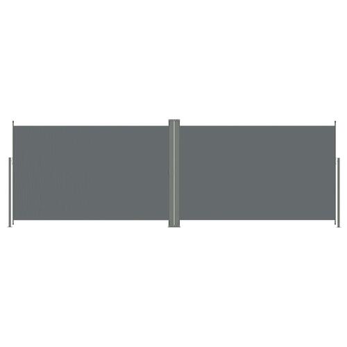 Sammenrullelig sidemarkise 200x600 cm antracitgrå