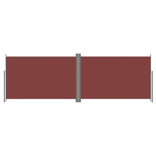 Sammenrullelig sidemarkise 200x600 cm brun