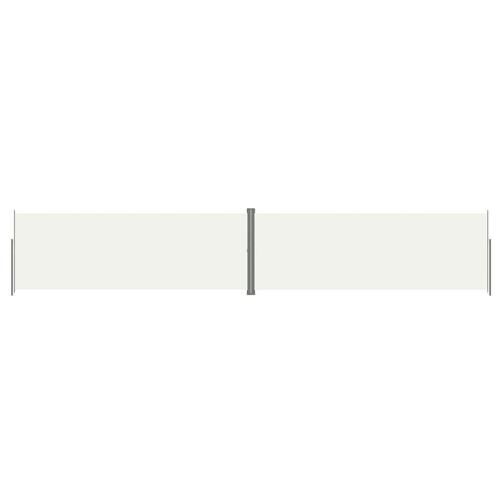 Sammenrullelig sidemarkise 220x1200 cm cremefarvet