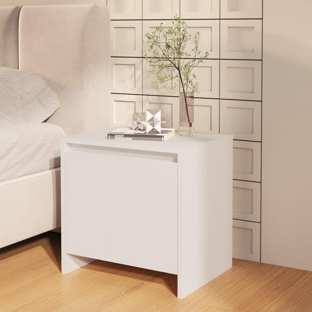 Sengebord 45x34x44,5 cm spånplade hvid